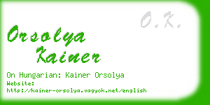 orsolya kainer business card